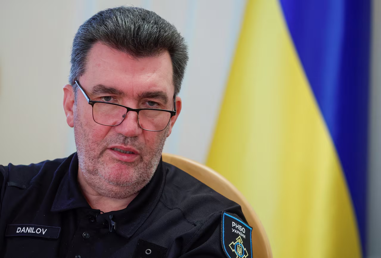 Oleksiy Danilov, Secretary of Ukraine's National Security and Defence Council, gives and interview in Kyiv, Ukraine, on July 8.