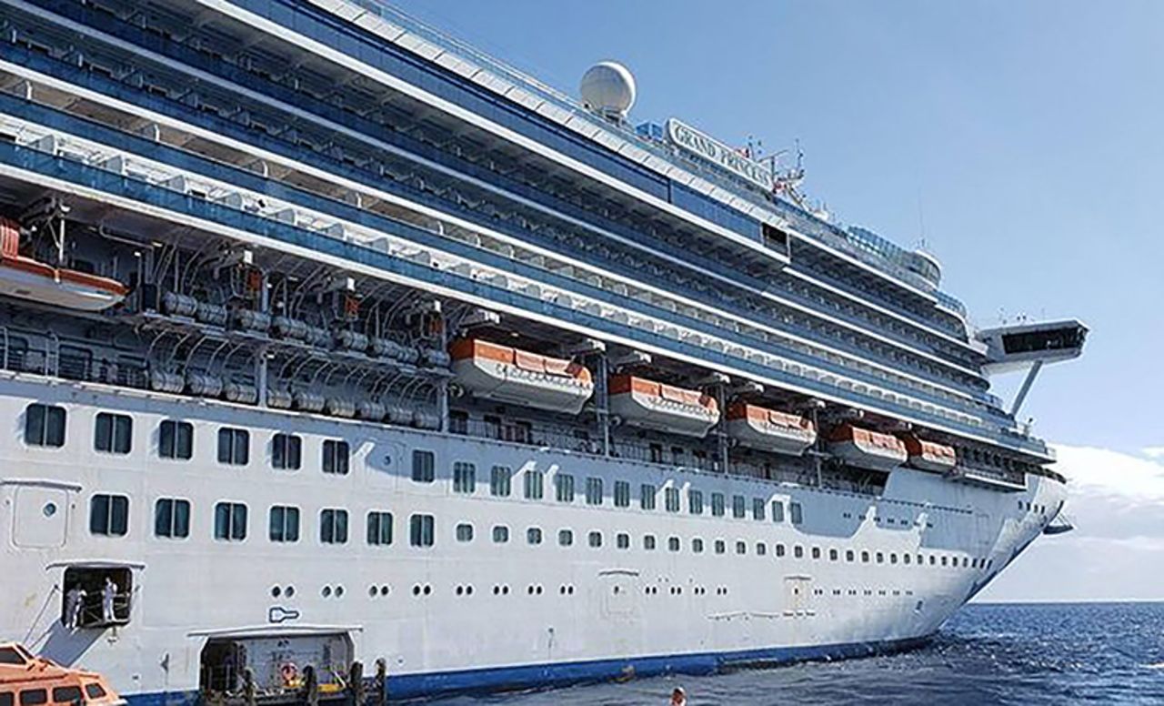 The Grand Princess is seen in a photo taken on February 28, during a cruise to Hawaii.