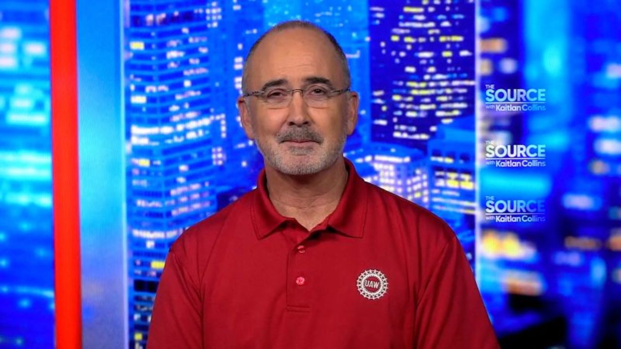 Shawn Fain, president of the United Auto Workers Union, appears on CNN on Tuesday, August 13.