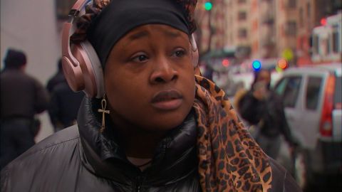 Chanasia Hunter lives on the 10th floor of the Bronx apartment complex that went up in flames on Sunday, January 9, 2022. 