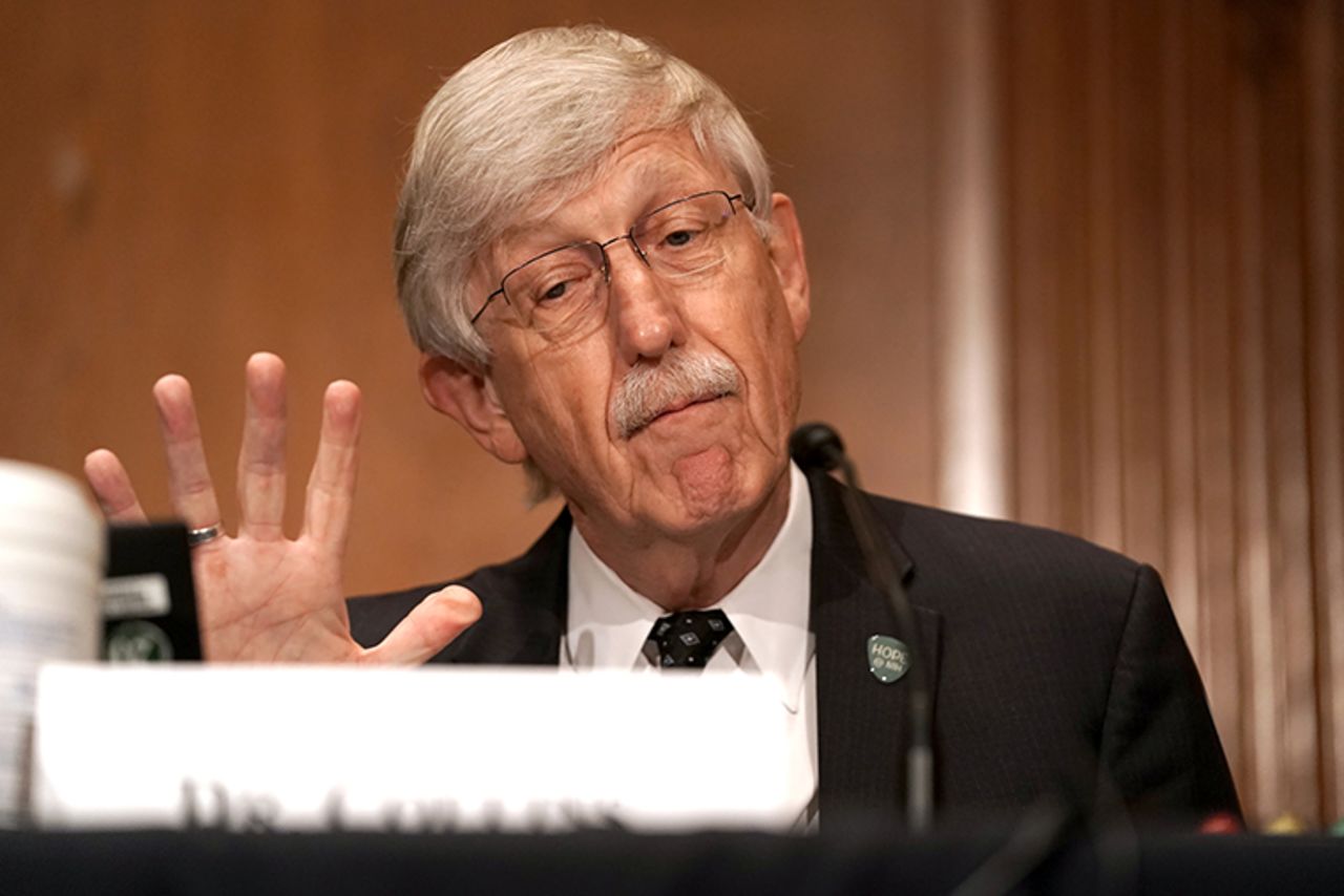 Dr. Francis Collins, Director of the National Institutes of Health, is seen after a Senate Health, Education, Labor, and Pensions Committee hearing to discuss vaccines and protecting public health during the coronavirus pandemic on September 9, 2020 in Washington DC. 