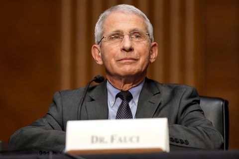 Dr. Anthony Fauci, director of the National Institute of Allergy and Infectious Diseases, speaks during a hearing in Washington, DC, on May 11.