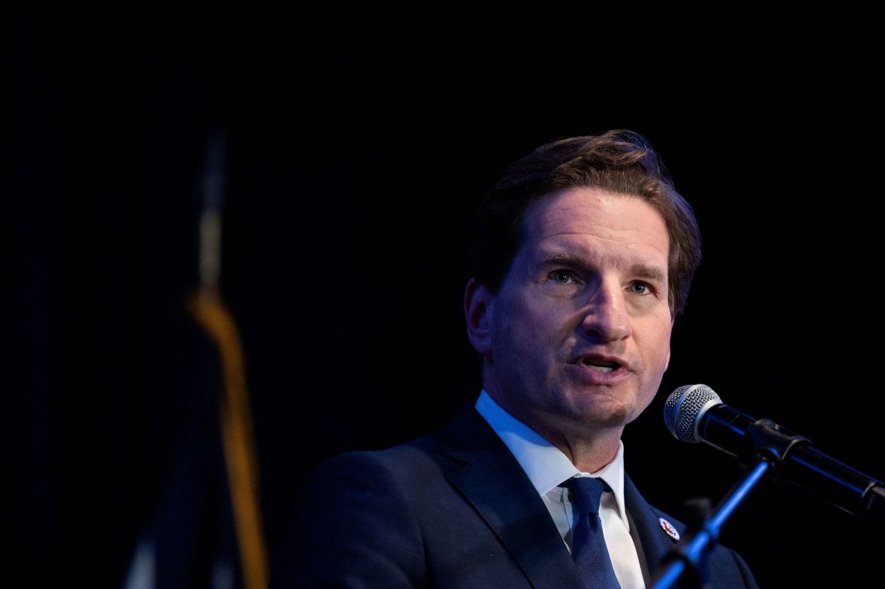 Democratic presidential candidate Rep. Dean Phillips speaks in Columbia, South Carolina, on January 27.