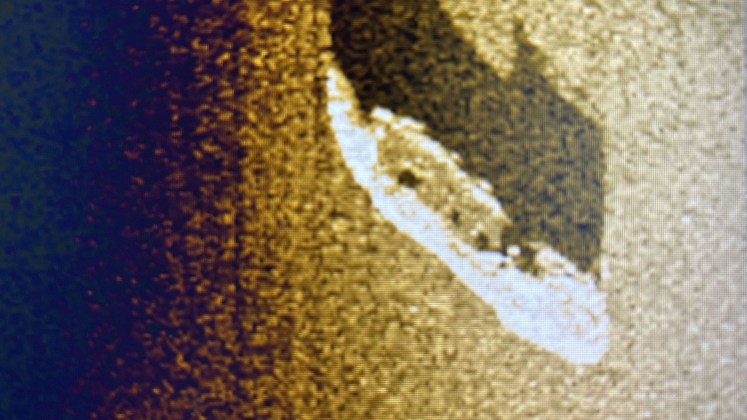 A scan of the Milwaukee, which sank in July 1886 after colliding with another vessel.