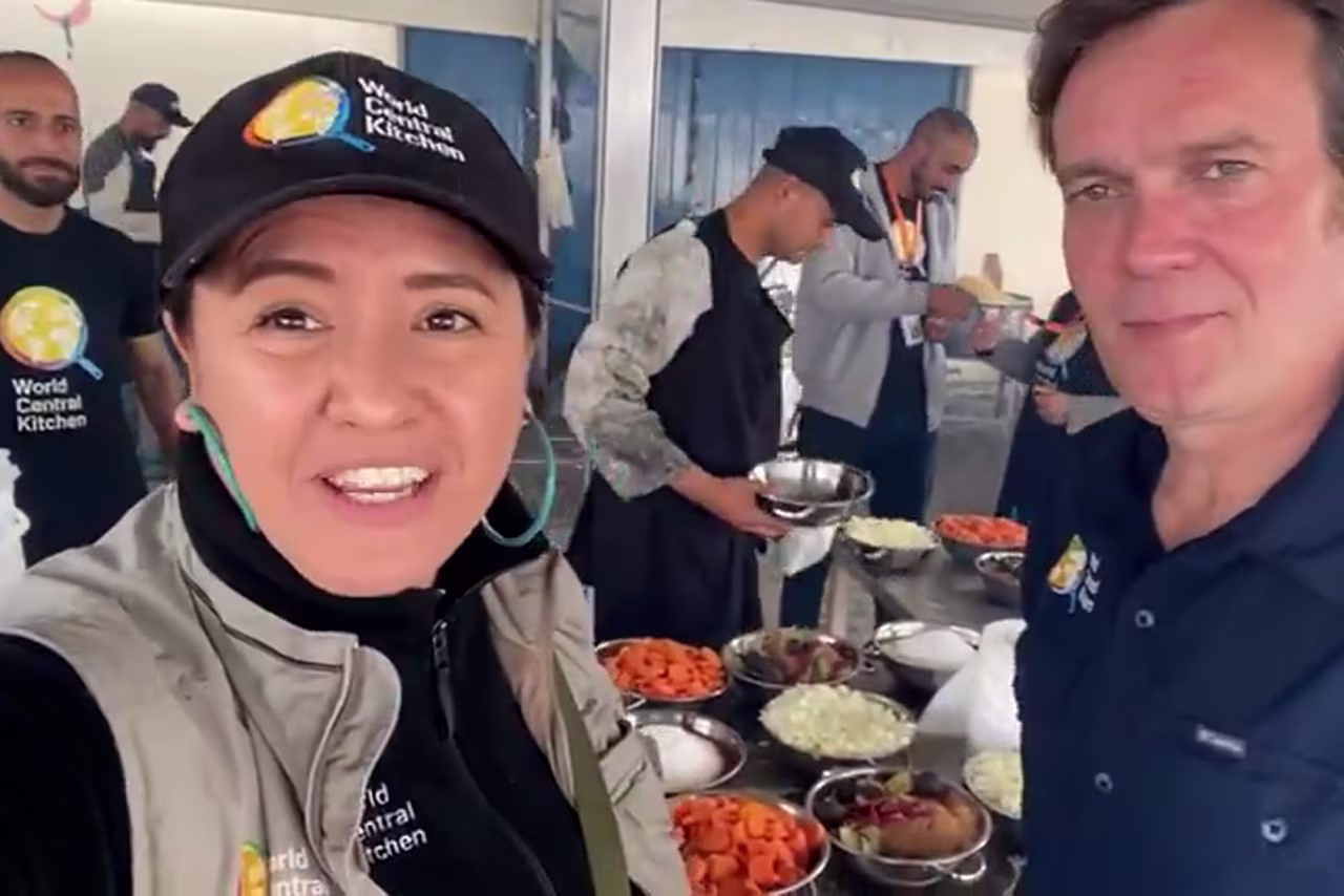 Zomi Frankcom in Deir-al-Balah, Gaza.