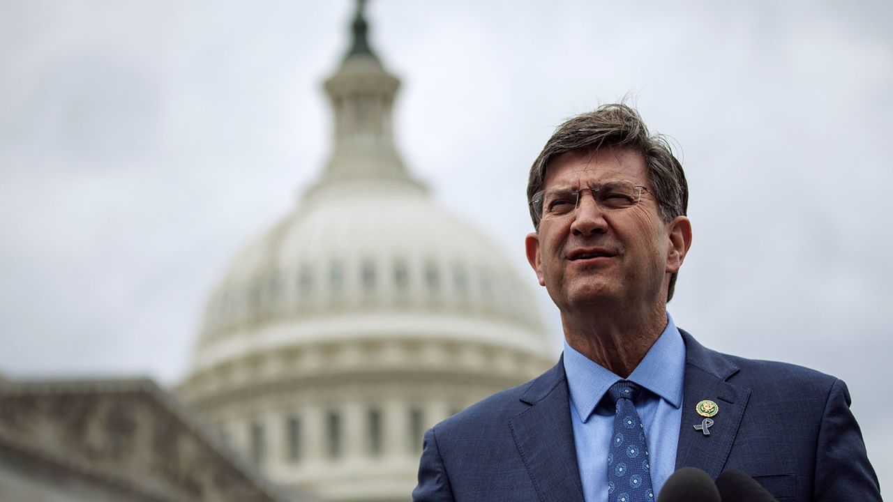 Rep. Brad Schneider speaks during a news conference outside the US Capitol  on January 10.