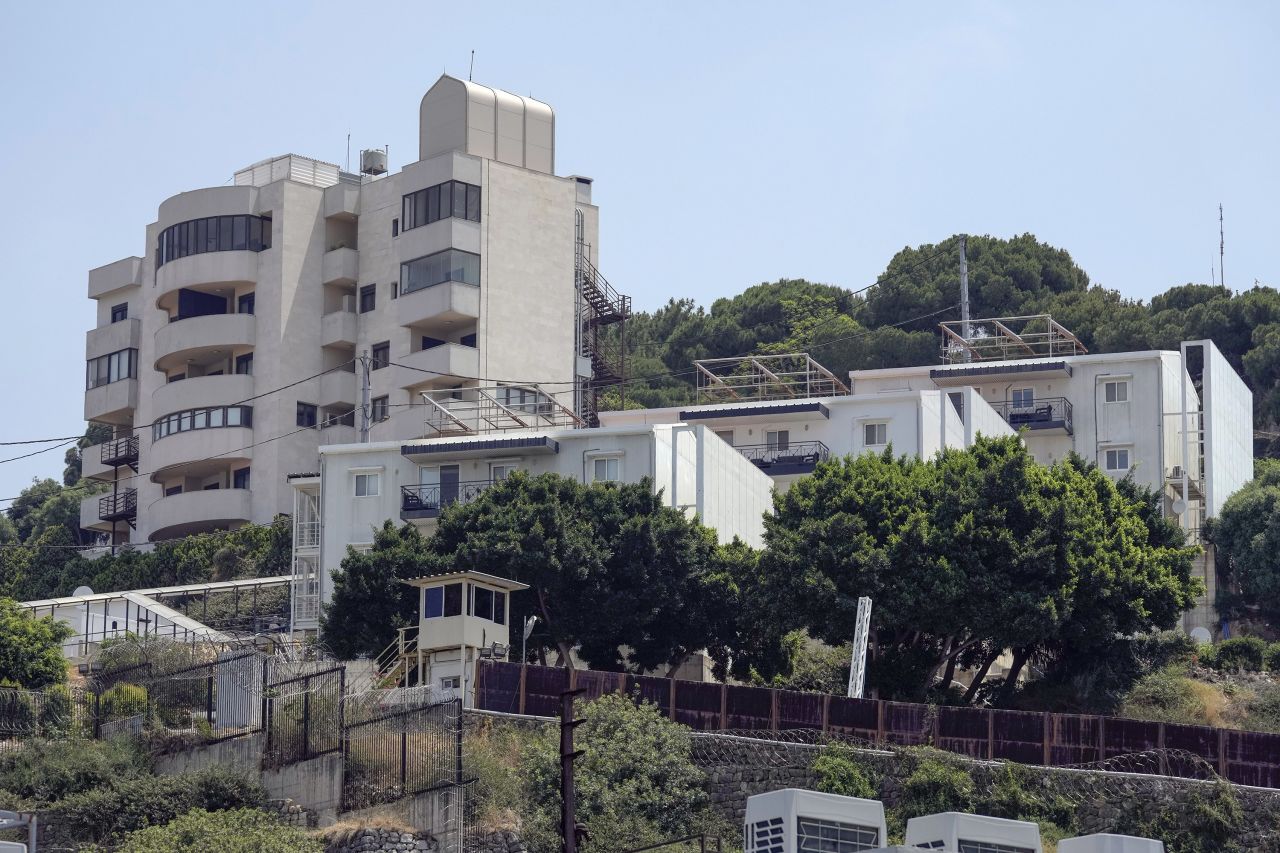 A general view shows part of the US Embassy compound in Awkar, northeast of Beirut, Lebanon, on Wednesday, June 5. 