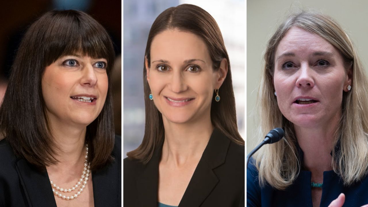 US solicitor general Elizabeth Prelogar, attorney Jessica Ellsworth and attorney Erin Hawley.