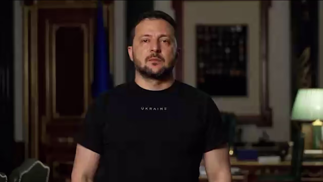 Zelenksy gives his nightly address on Monday, June 19. 