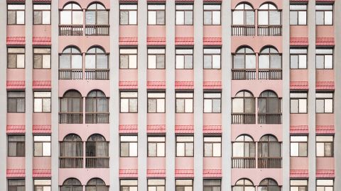 512 Airport Road features distinctive archers above its windows.
