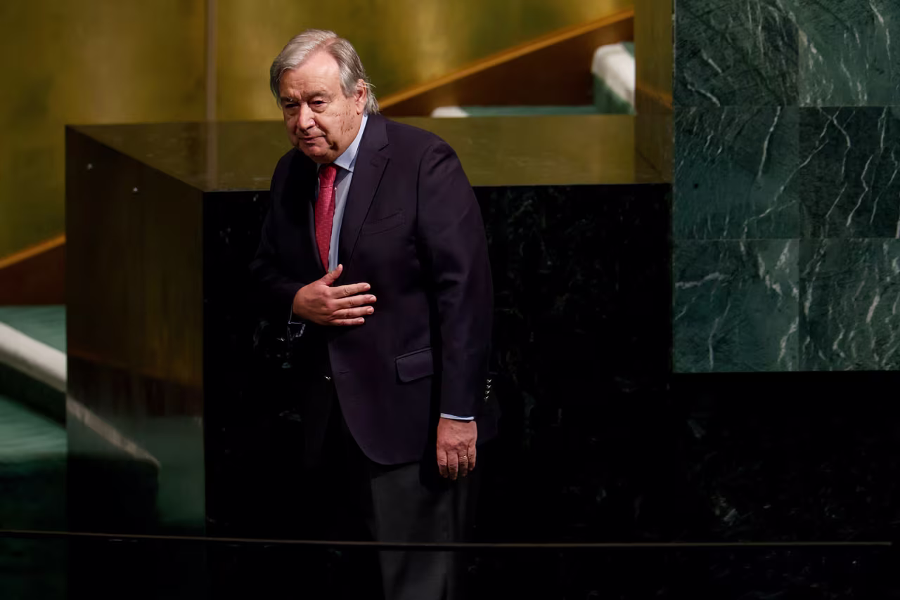 United Nations Secretary General Antonio Guterres appears at the U.N. headquarters on September 20, 2022, in New York. 