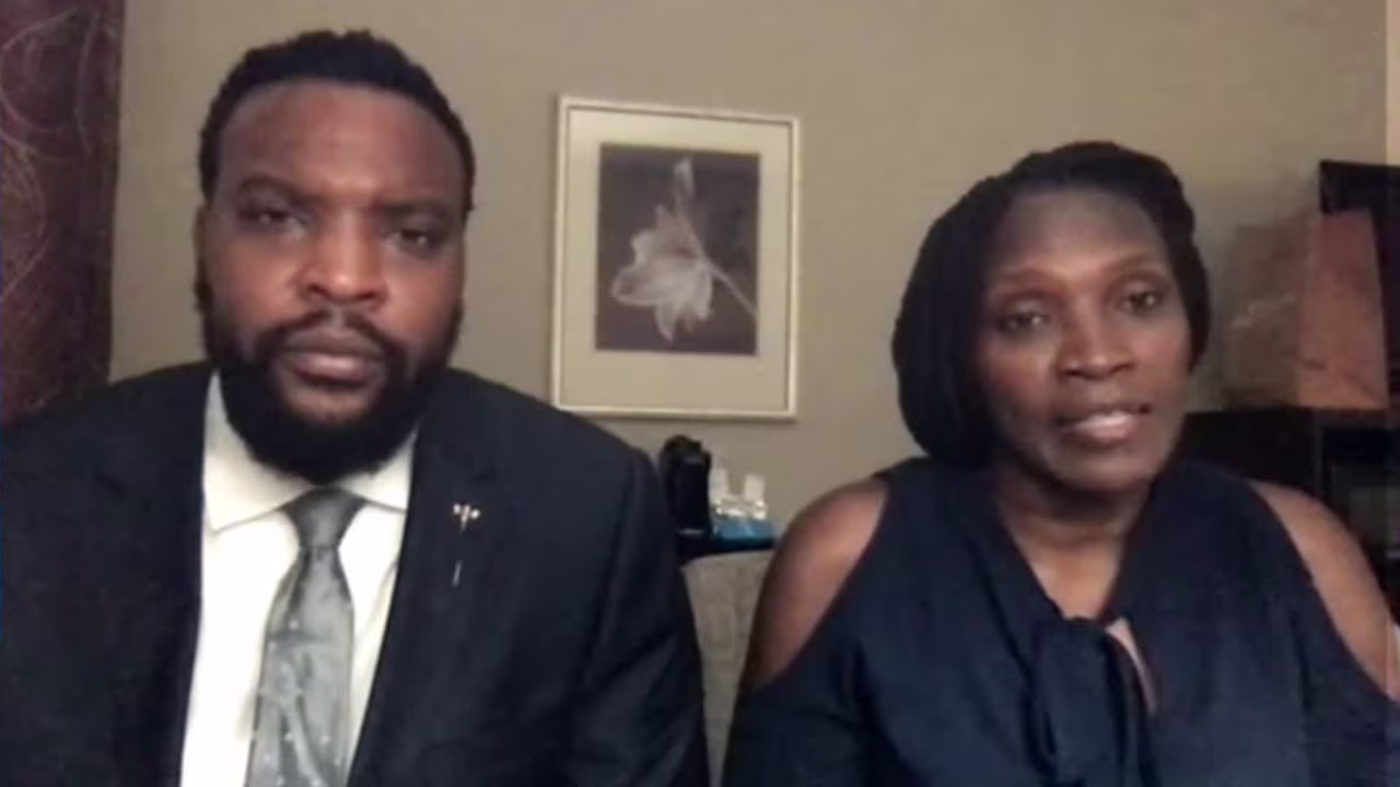 Wanda Cooper talks about her son Ahmaud Arbery's death alongside Arbery family attorney Lee Merritt.