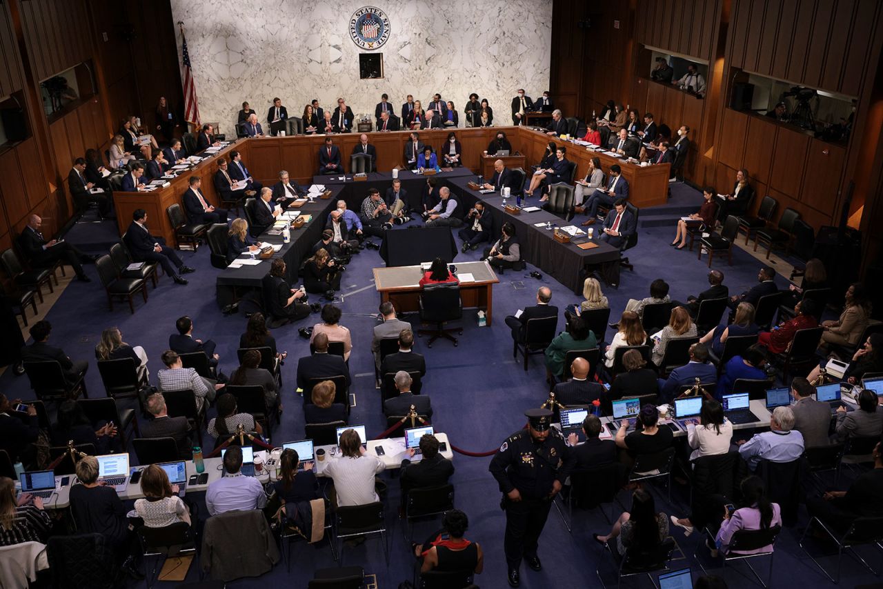 Supreme Court nominee Judge Ketanji Brown Jackson responds to questions during her confirmation hearing on Tuesday. 