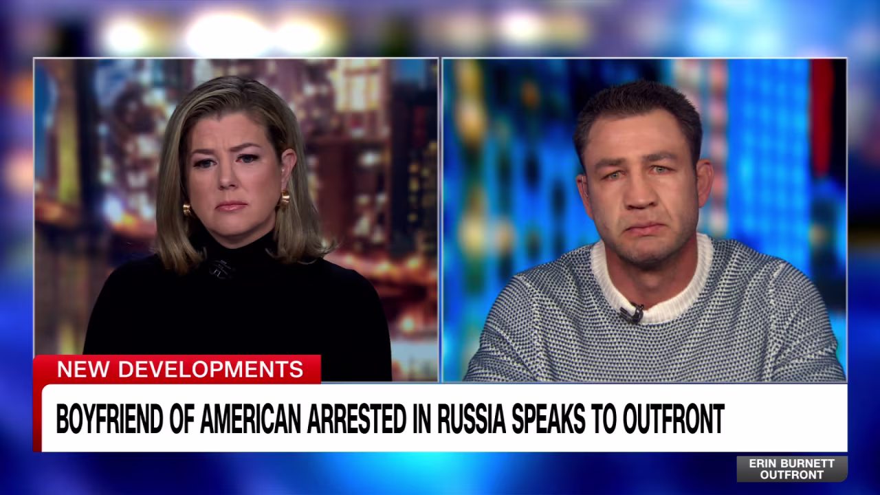 Chris Van Heerden, the boyfriend of Ksenia Karelina, spoke with CNN on February 21, 2024.
