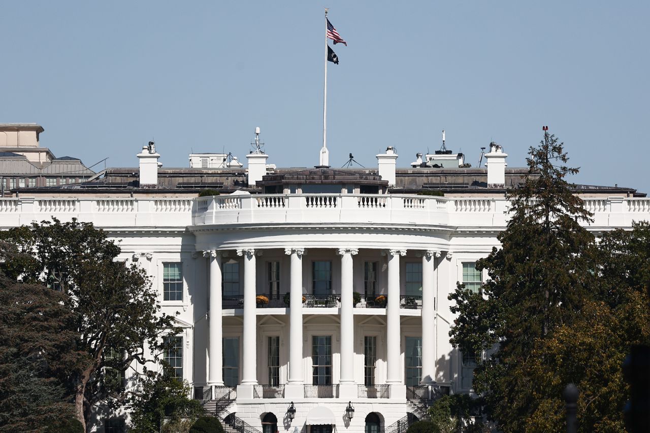 View of The White House in Washington DC on October 20, 2022.