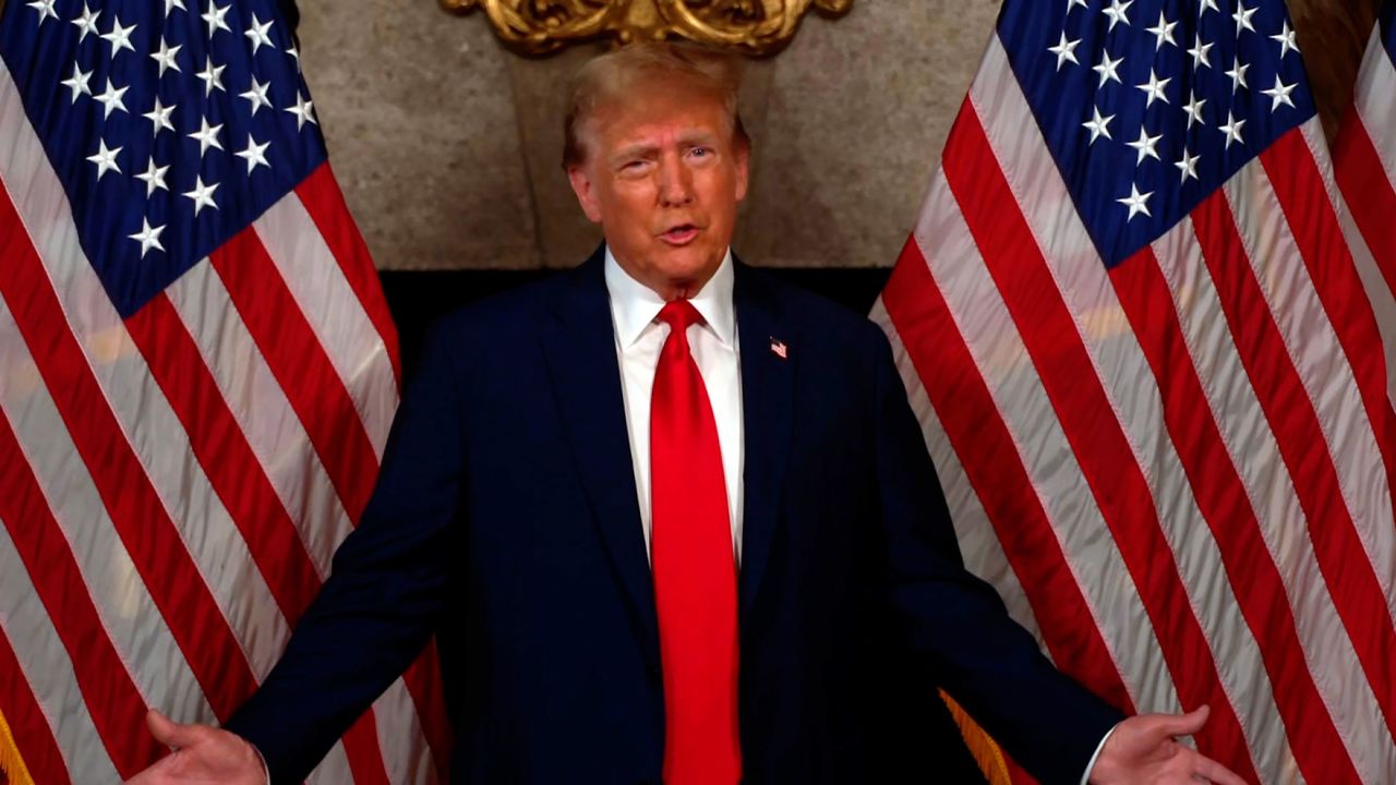 Former President Donald Trump speaks at Mar-a-Lago on March 4 in Palm Beach, Florida.