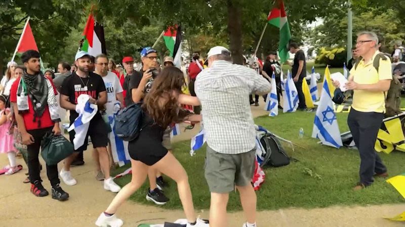 Video muestra las protestas en washington por la visita de netanyahu | cnn