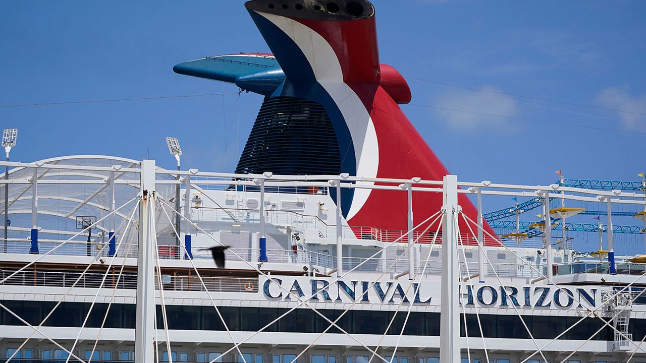 Carnival Cruise Line's Carnival Horizon cruise ship seen on April 9, 2021, in Miami. 