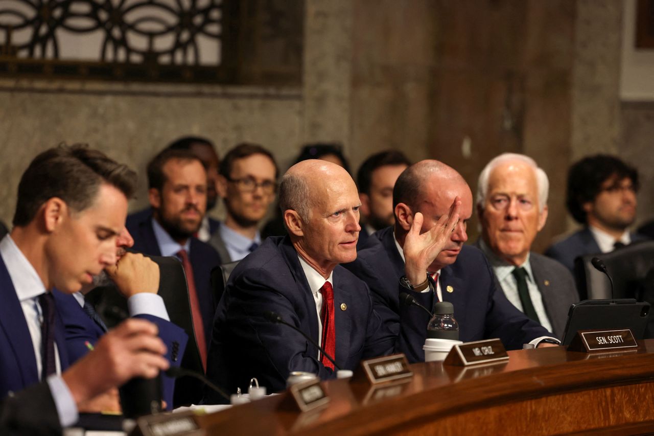 Sen. Rick Scott questions FBI Deputy Director Paul Abbate at a hearing in Washington, DC, on July 30.