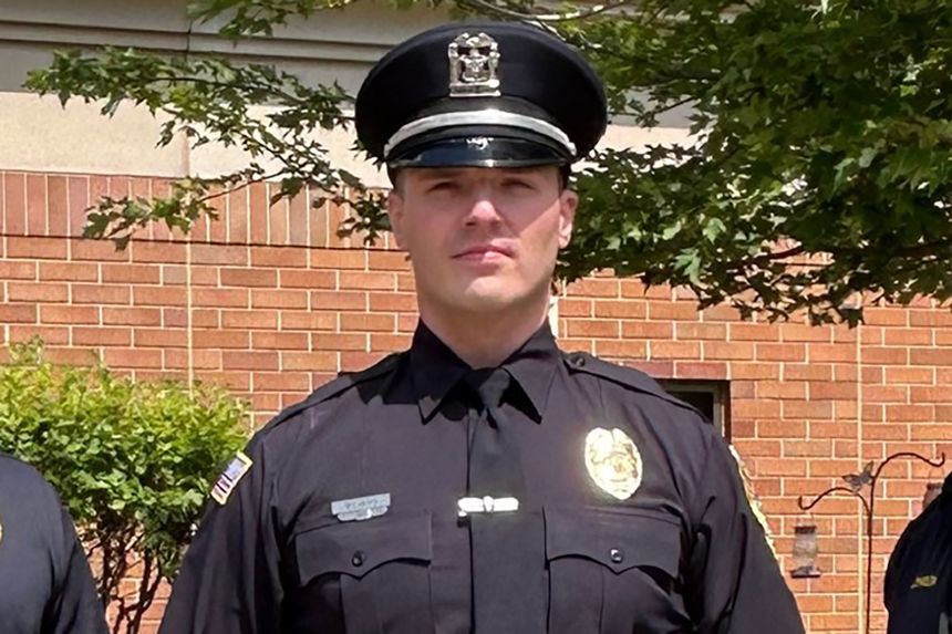 Officer Radule Bojovic in a photo shared by the Hanover Park Police Department.