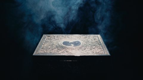 The sole copy of Wu-Tan Clan's "Once Upon a Time in Shaolin" is housed in a silver box.