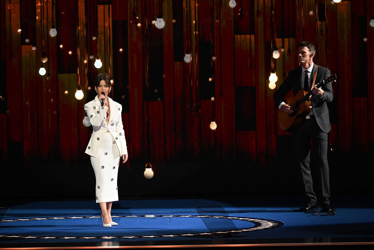 Maren Morris performs during the third night of the DNC in Chicago, on Wednesday, August 21.