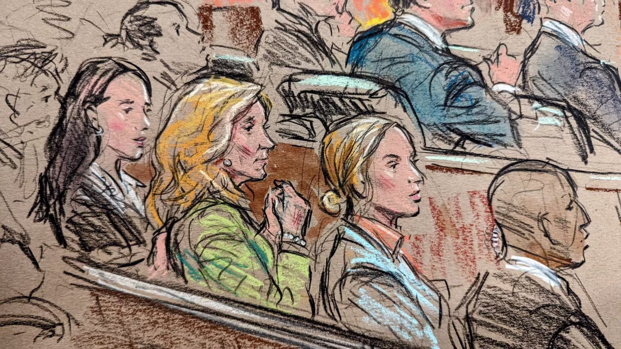 From left, Ashley Biden, first lady Jill Biden and Melissa Cohen Biden attend Hunter Biden's trial on Tuesday.
