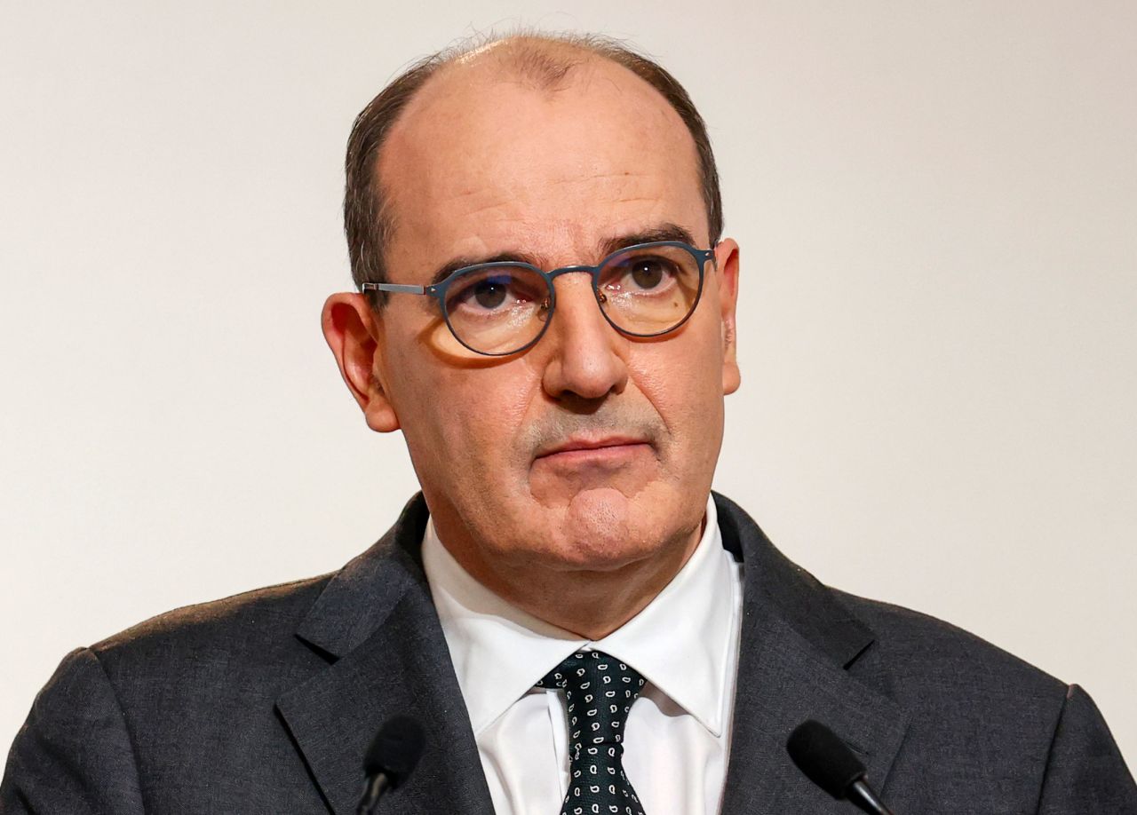 French Prime Minister Jean Castex attends a press conference in Paris on December 10.