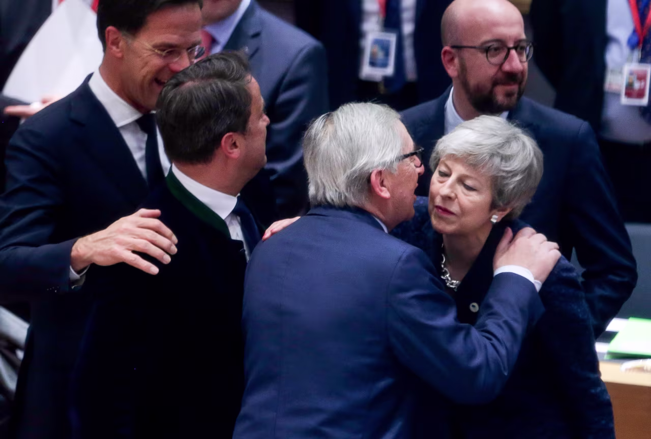 May and Juncker meet earlier today.