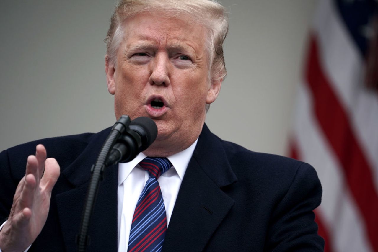 President Trump speaks in the Rose Garden of the White House on Jan. 4, 2019 in Washington, DC.