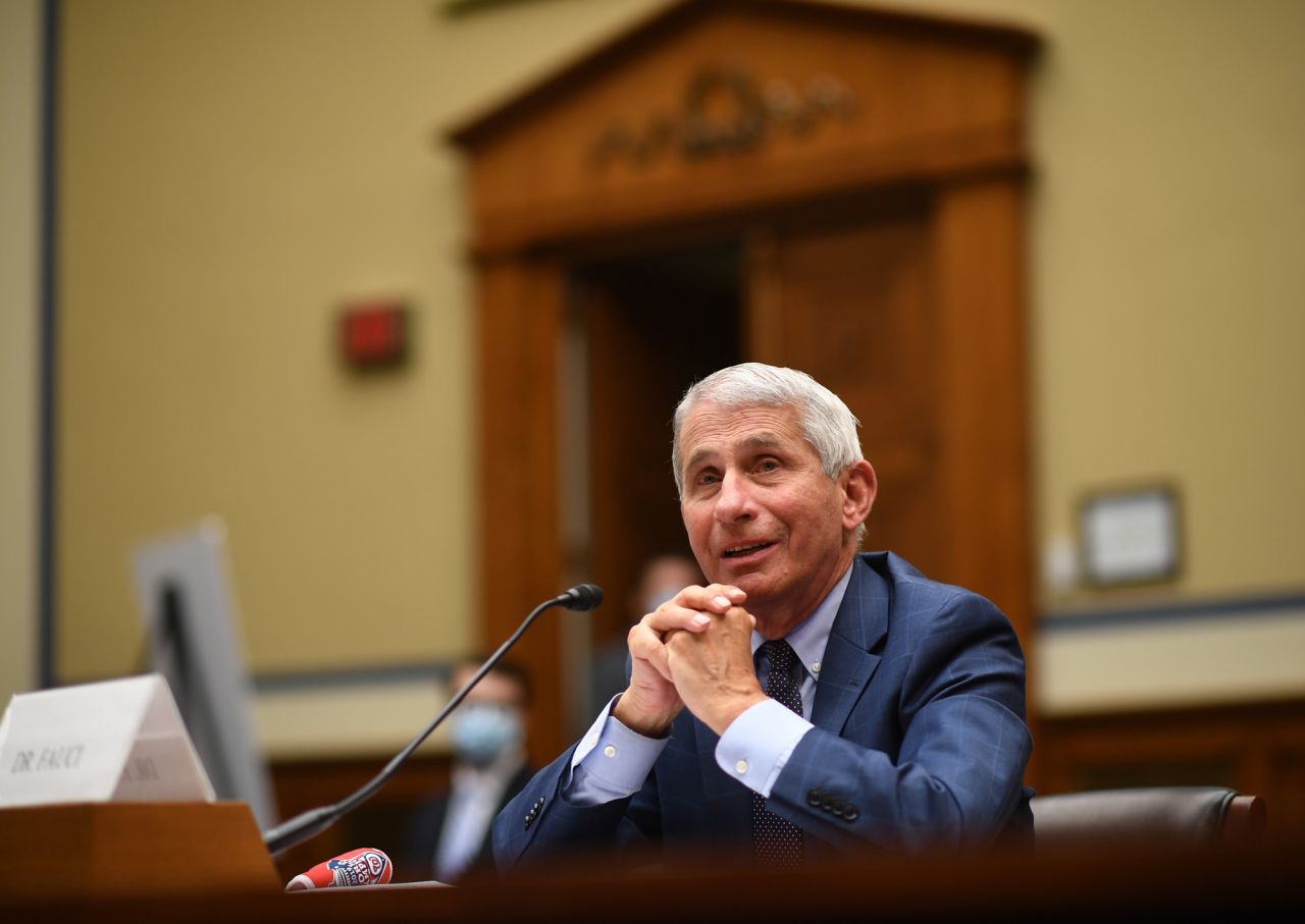 Dr. Anthony Fauci, director of the National Institute for Allergy and Infectious Diseases, testifies before a House Subcommittee on July 31 in Washington, DC. 