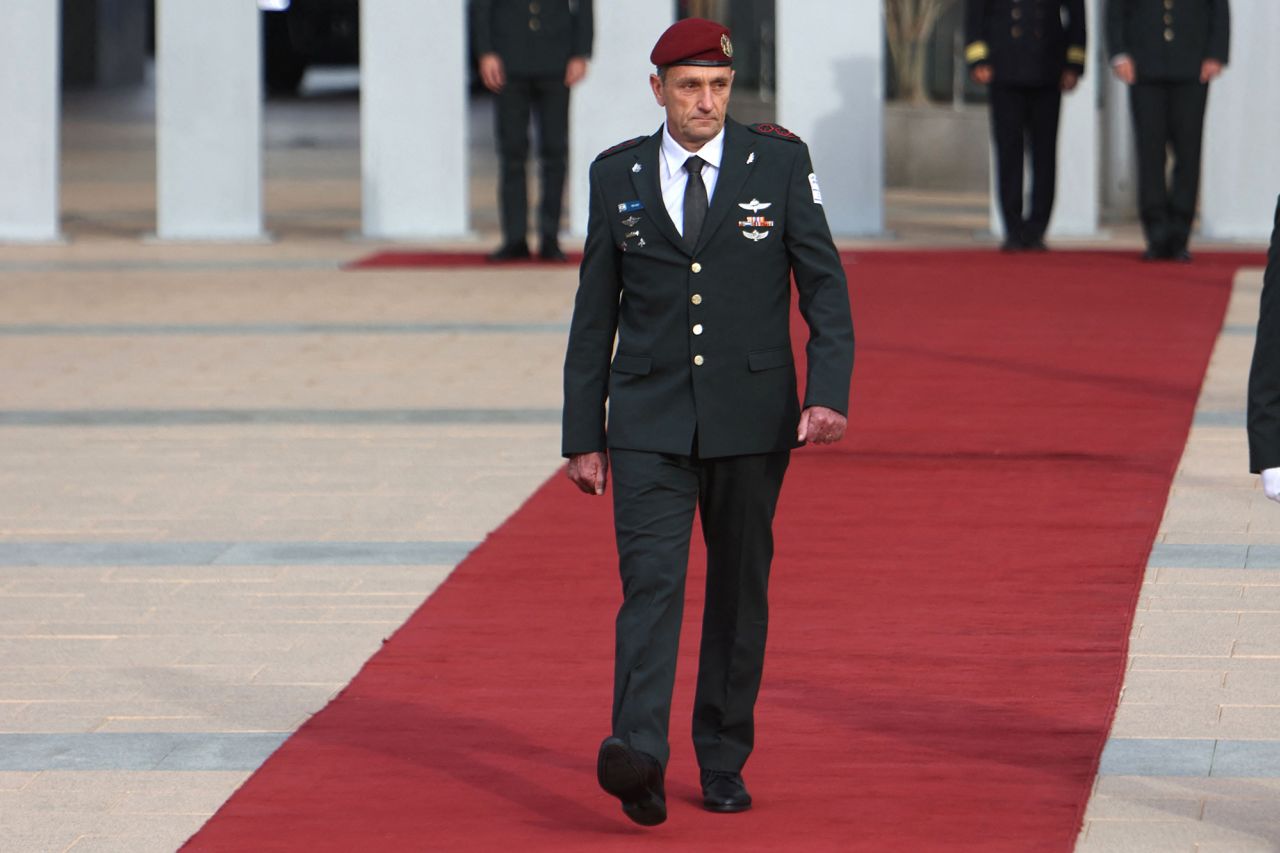 IDF chief of staff Herzi Halevi attends a ceremony in Tel Aviv, in January 2023. 