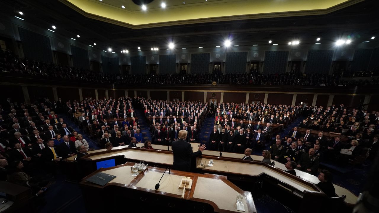 President Trump delivers his last State of the Union on Jan. 30, 2018.