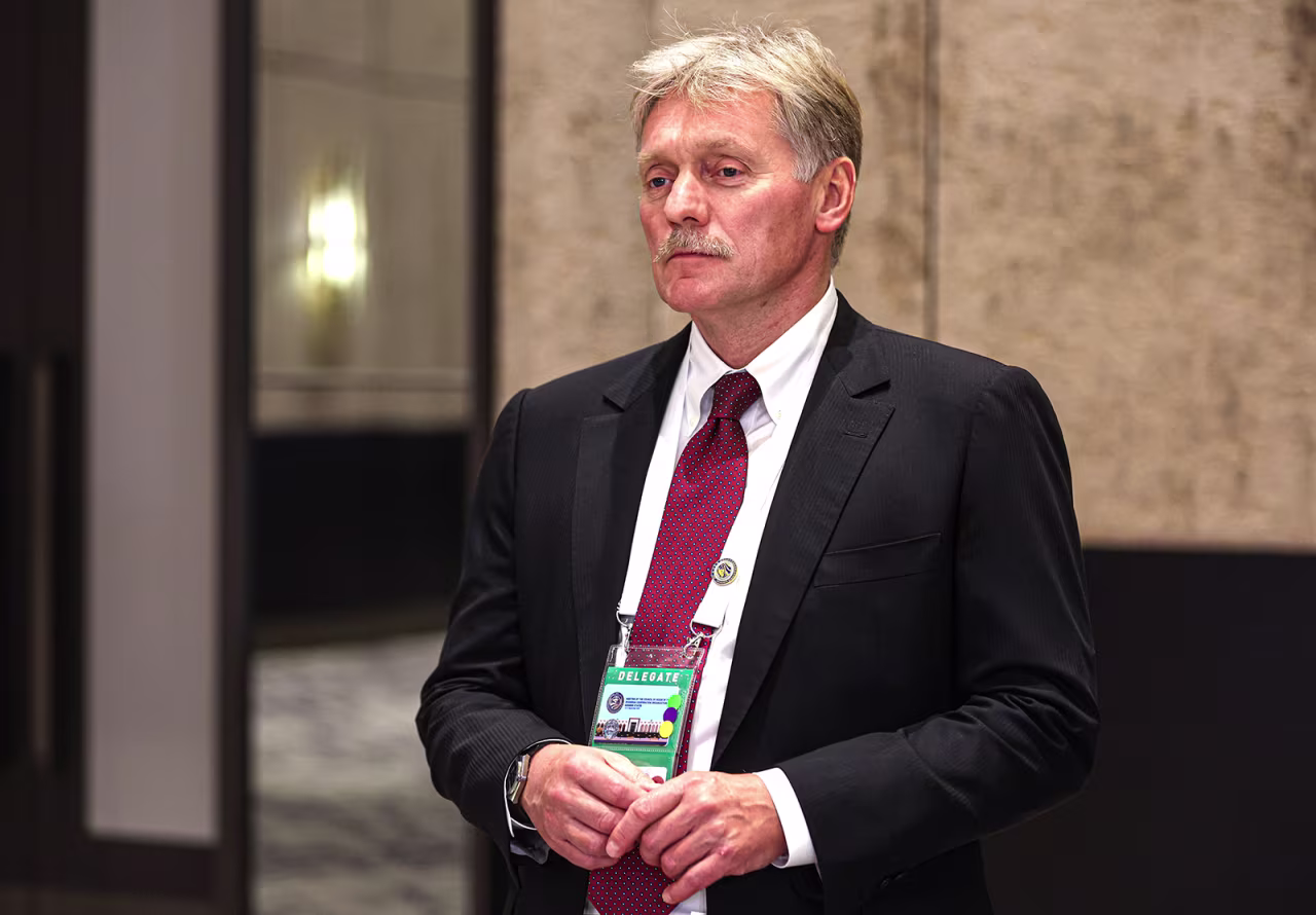 Russian President Vladimir Putin's spokesman Dmitry Peskov is seen during a news conference in Samarkand, Uzbekistan on September16.