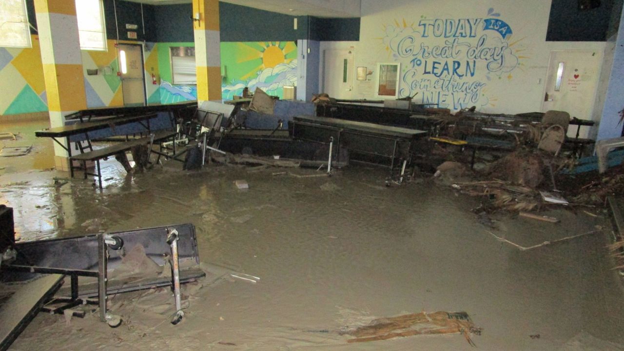 Damage inside Fort Myers Beach Elementary