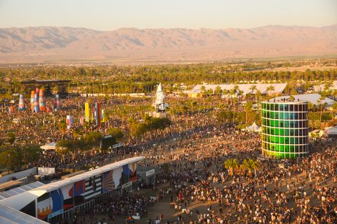 People attend the 2019 Coachella Valley Music And Arts Festival in Indio, California. 