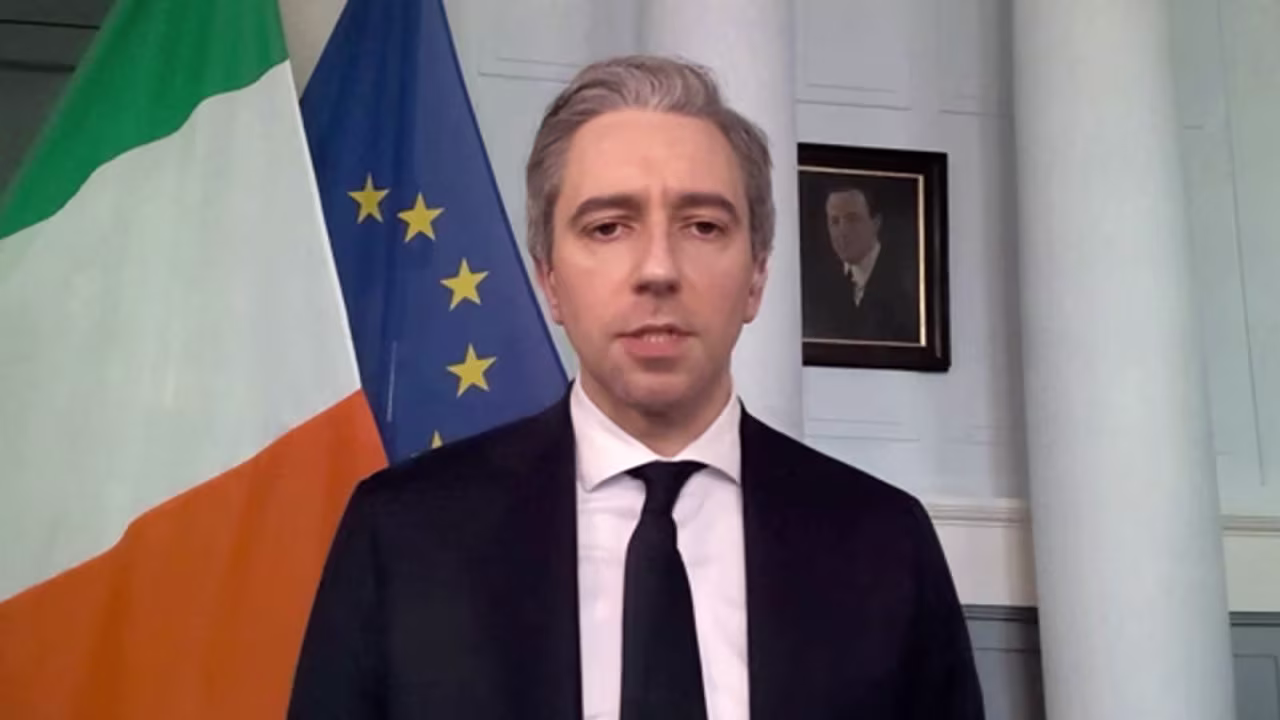 Taoiseach Simon Harris appears on CNN on Tuesday, April 16.