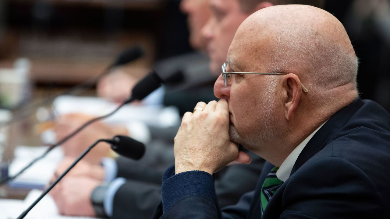 Robert Redfield,?Director of Centers for Disease Control and Prevention, testifies at a House Foreign Affairs Committee on Capitol Hill. 