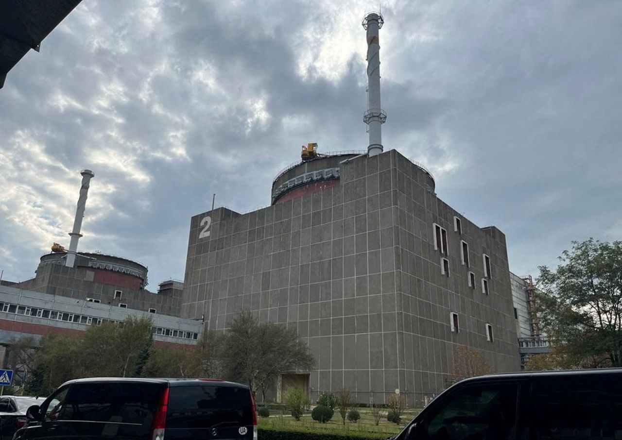 The Zaporizhzhia?Nuclear Power Plant during a visit by members of the International Atomic Energy Agency (IAEA) on Friday.