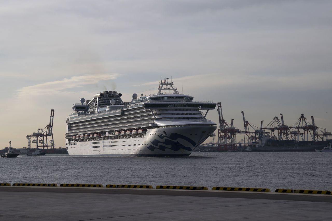 The Diamond Princess cruise ship on Wednesday in Yokohama, Japan.