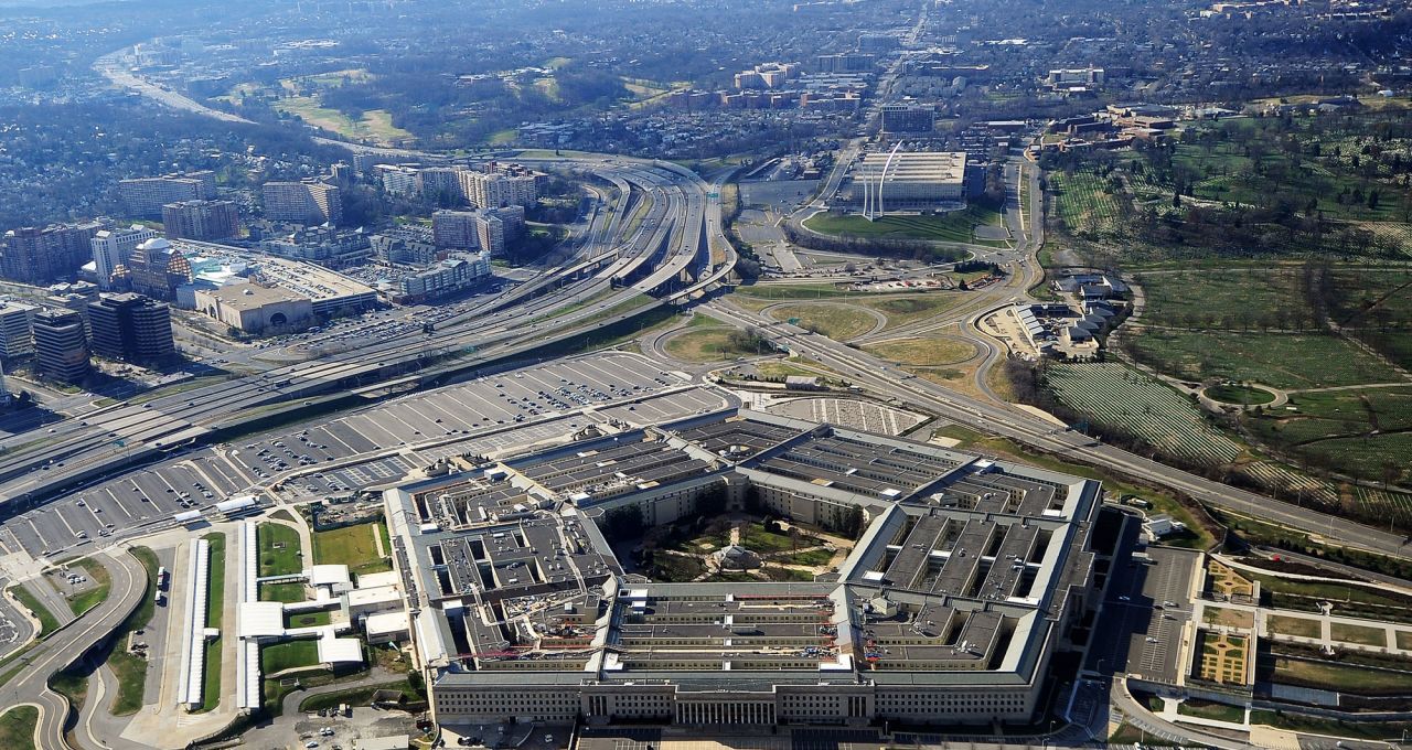 An aerial view of the Pentagon building is shown on December 26, 2011, in Washington.?