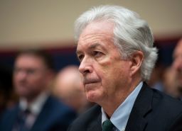 CIA Director Bill Burns listens to testimony during a House committee hearing March 8, 2022, in Washington, DC. 