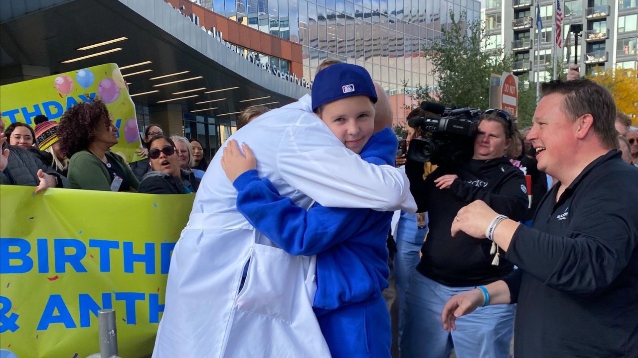 Sophia Forchas photographed at Hennepin Healthcare before heading home after nearly two months of being hospitalized.