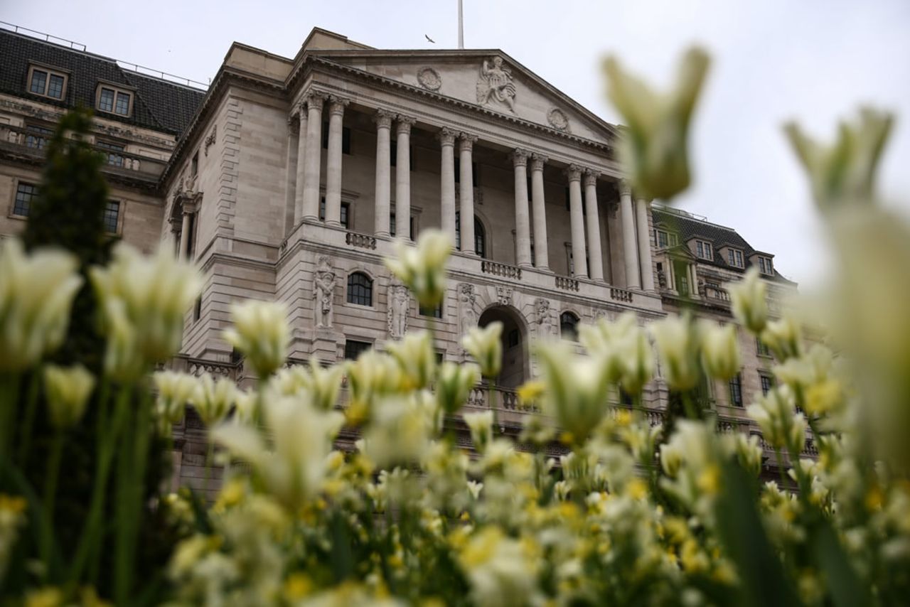 The Bank of England on April 18 in London, England.