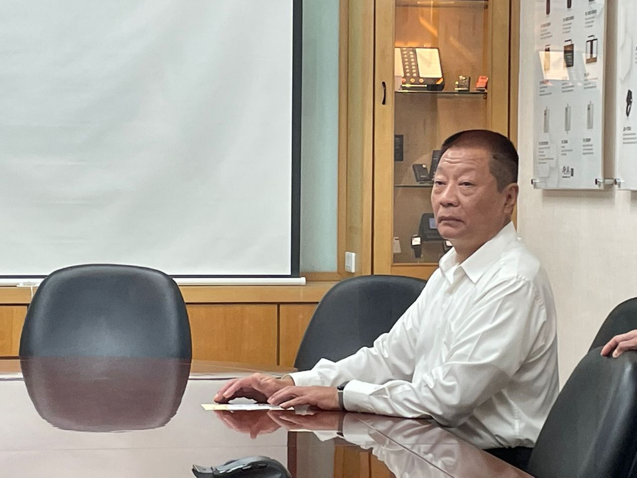 This picture shows Hsu Chin-Kuang, founder and chairman of Gold Apollo, at New Taipei City in Taiwan on September 18.