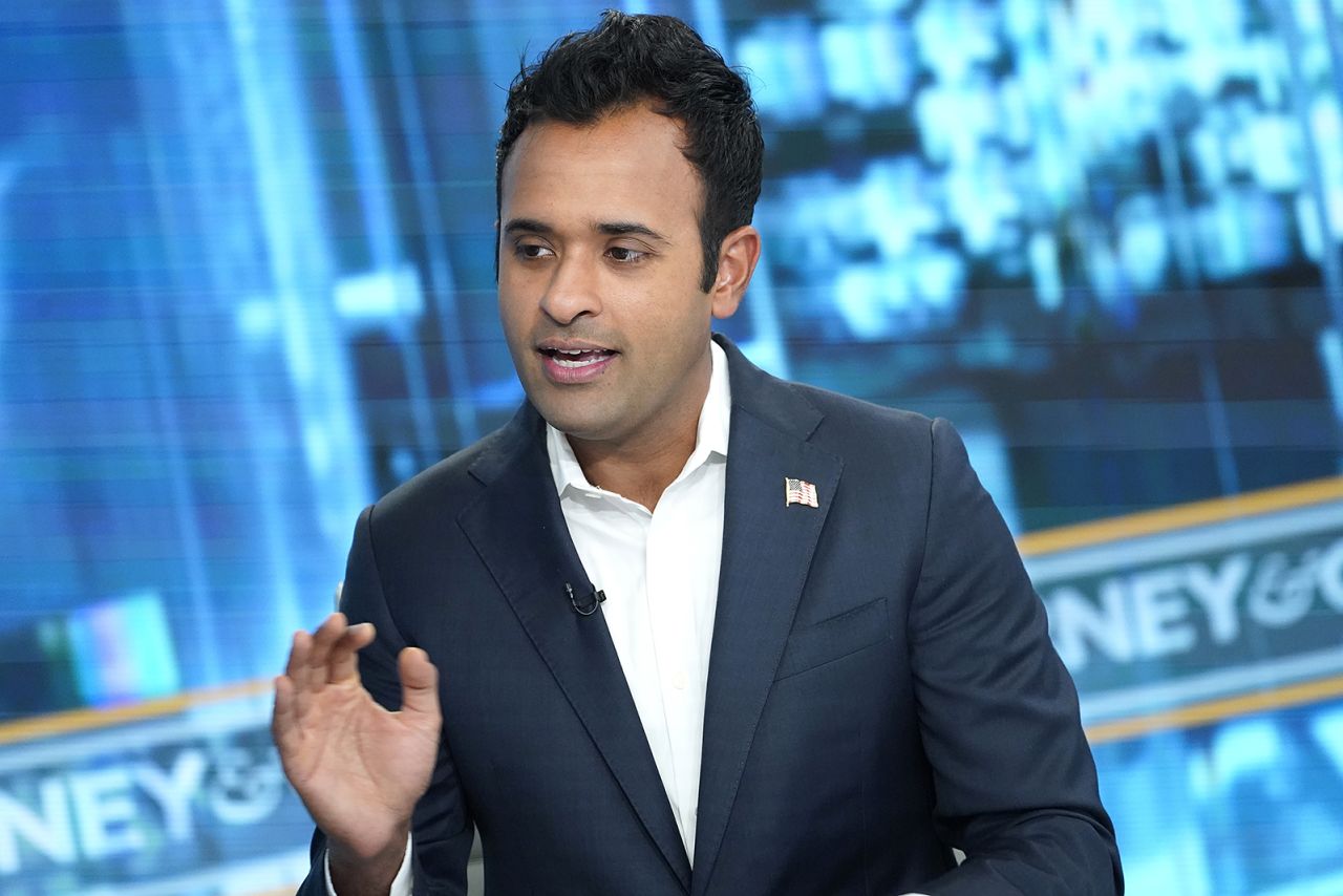 Republican Presidential candidate Vivek Ramaswamy at Fox Business Network Studios on September 11 in New York City. 