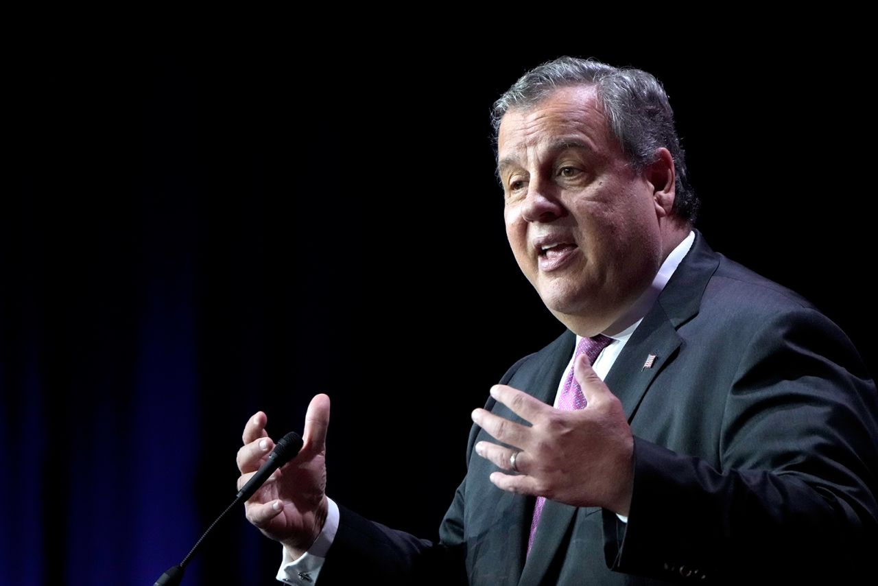 Republican presidential candidate Chris Christie delivers remarks in Washington, DC, on June 23. 