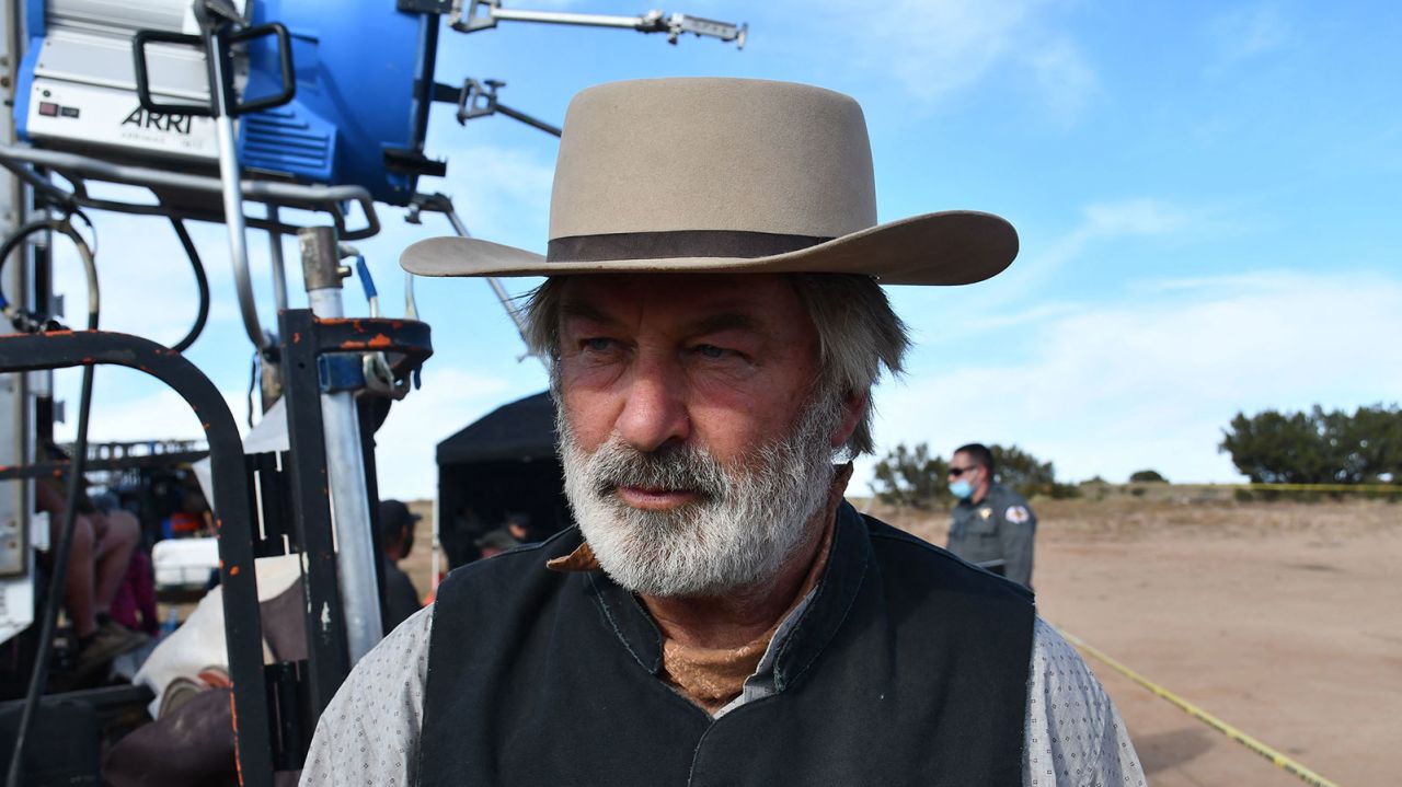 Alec Baldwin is seen on set on the day cinematographer Halyna Hutchins was shot at the Bonanza Creek Ranch in Santa Fe, New Mexico, on October 21, 2022. 