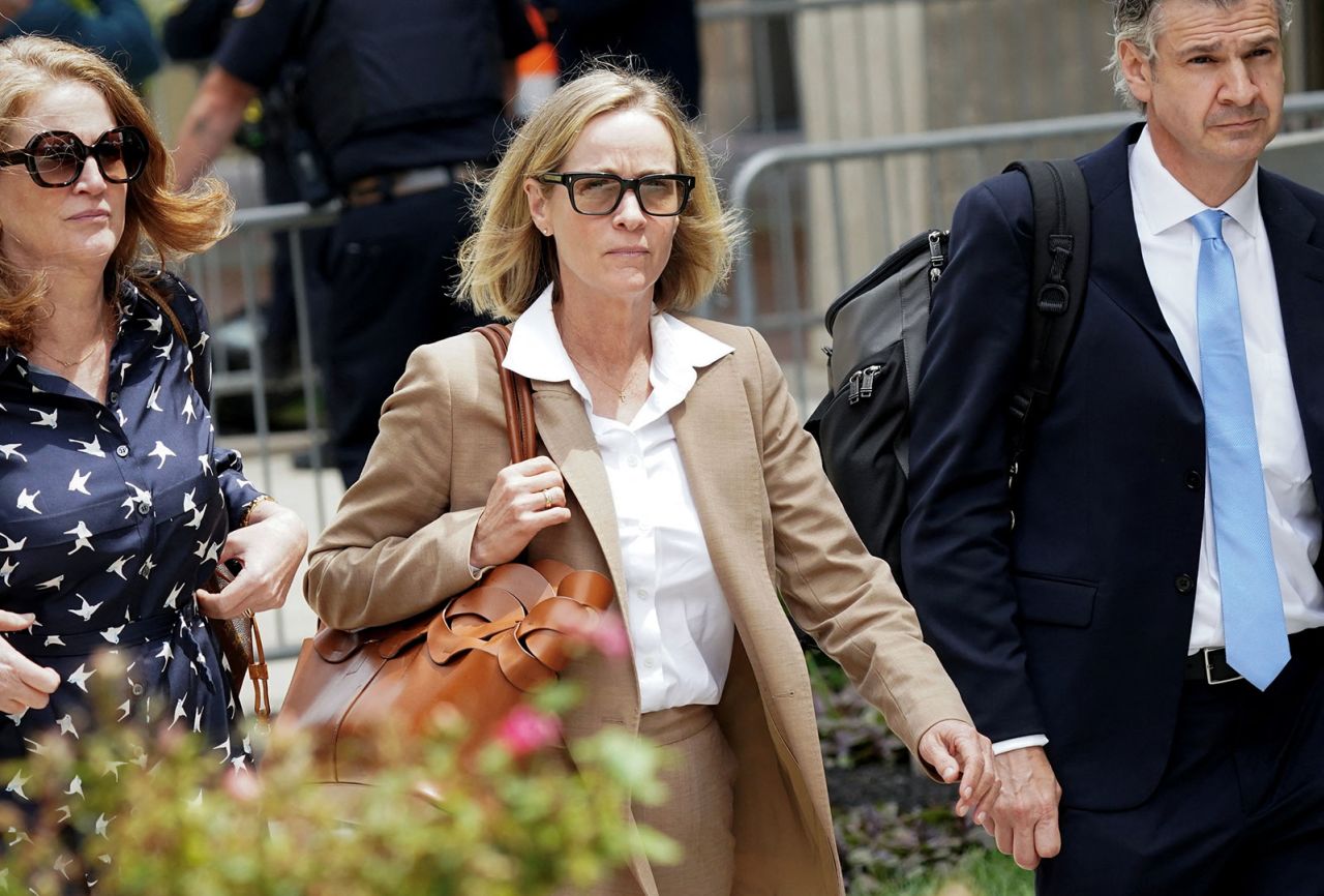 Hunter Biden's former wife, Kathleen Buhle departs the federal courthouse after taking the stand in Wilmington, Delaware, on June 5. 