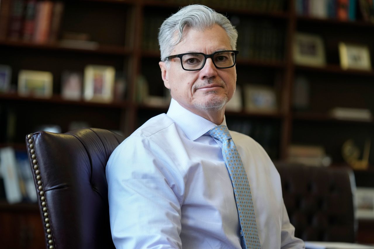 Judge Juan Merchan is photographed in his chambers in New York on March 14. 